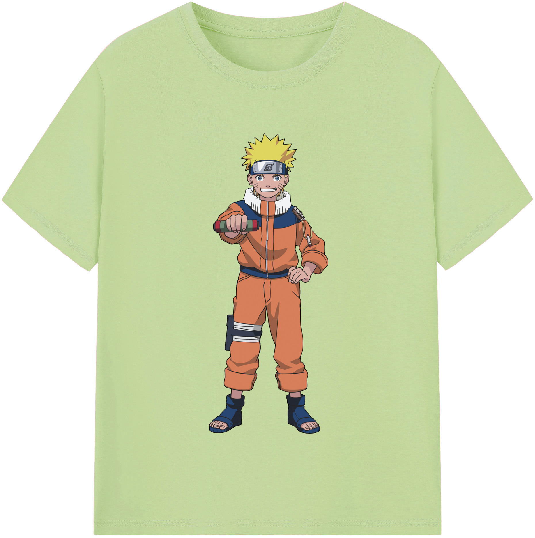 （画像用） NARUTO -ナルト- うずまき ナルト Uzumaki Naruto 綿100％半袖Tシャツ（フロントプリント）